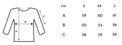 Size Chart for Elsa neuletakki beige